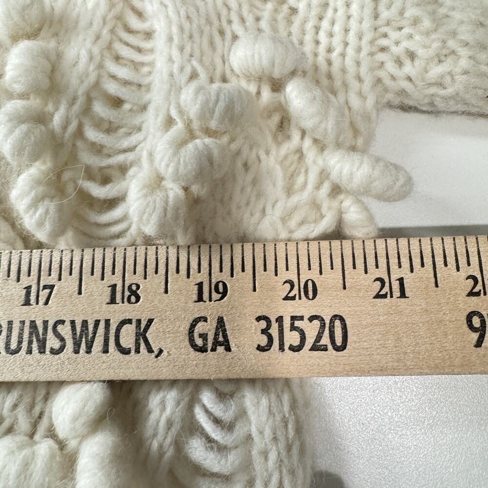 One On One Revolve Alpaca Popcorn Cable Knit Sweater Sz 1/Small Ivory Cottage ** - Picture 11 of 14